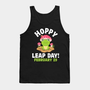 Funny Frog Hoppy Leap Day February 29 Birthday Leap Year Tank Top